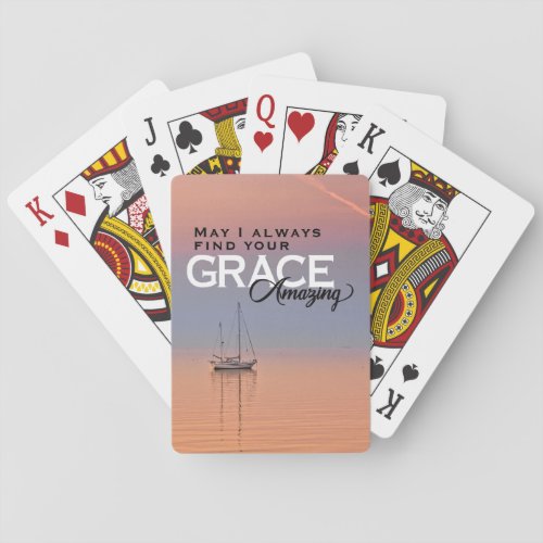 May I Always Find Your Grace Amazing Christian  Playing Cards
