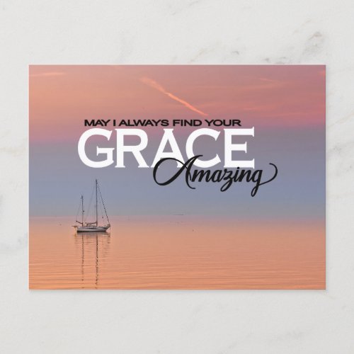 May I Always Find Your Grace Amazing Christian  Postcard