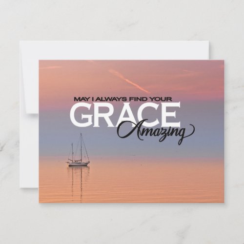 May I Always Find Your Grace Amazing Flat Card