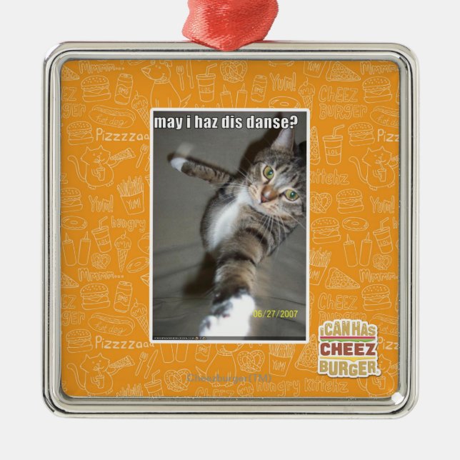may I haz dis dance? Metal Ornament (Front)