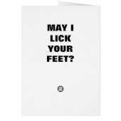 MAY I LICK YOUR FEET CARDS (Back)