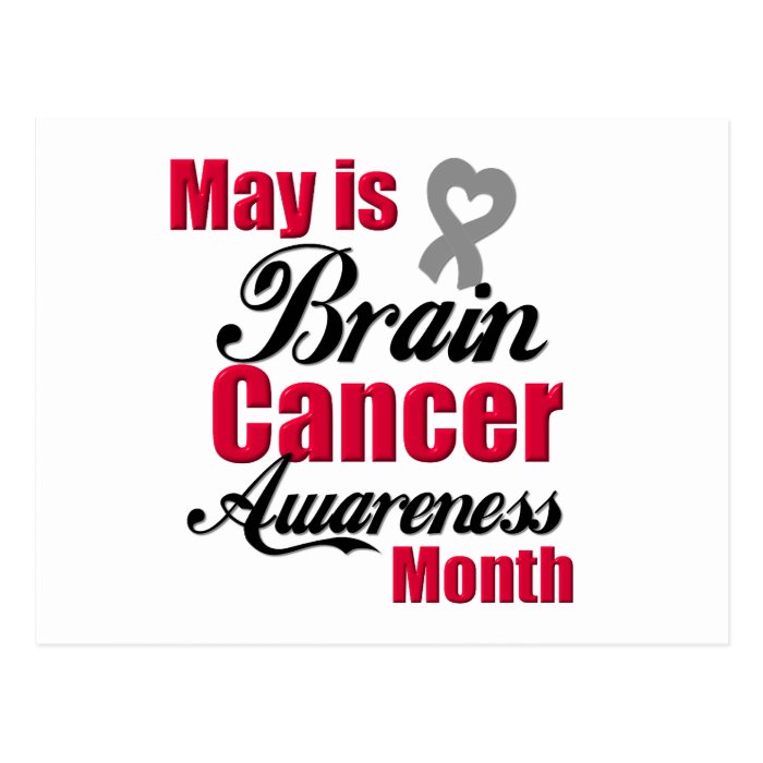 May is Brain Cancer Awareness Month Ribbon Post Card