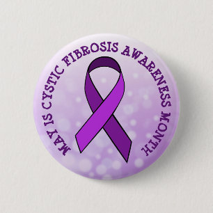 May is Cystic Fibrosis Awareness Month Button