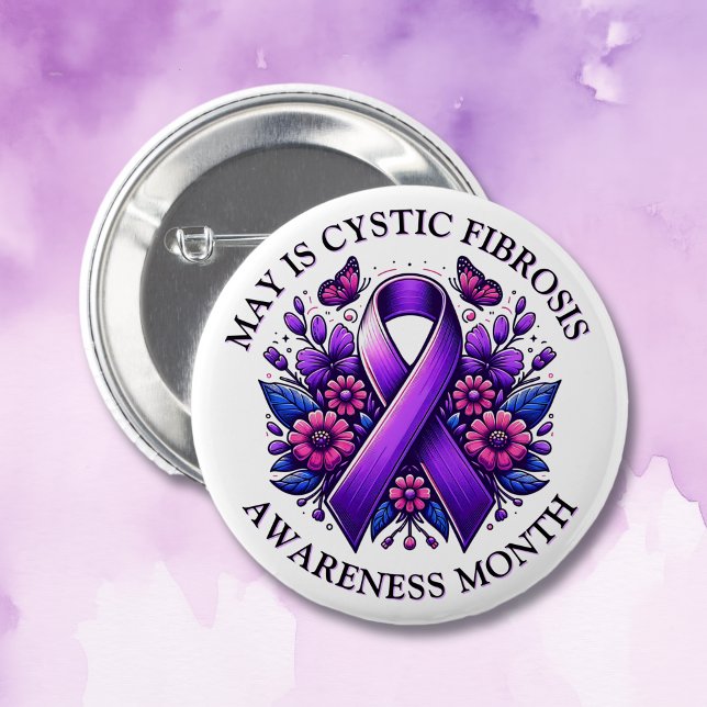 May is Cystic Fibrosis Awareness Month Button (Creator Uploaded)
