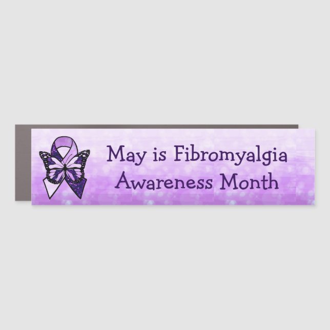 May is Fibromyalgia Awareness Month Car Magnet (Front)