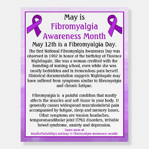 May is Fibromyalgia Awareness Month Foam Board