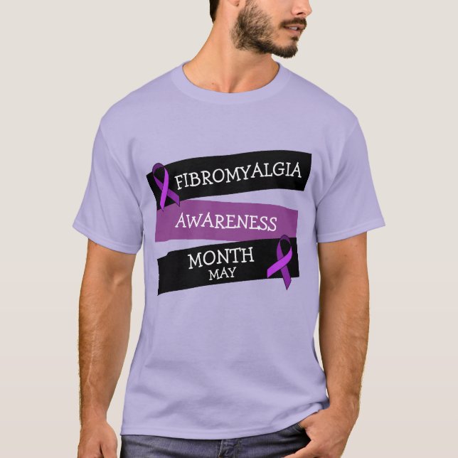 May is Fibromyalgia Awareness Month Ribbon Shirt (Front)