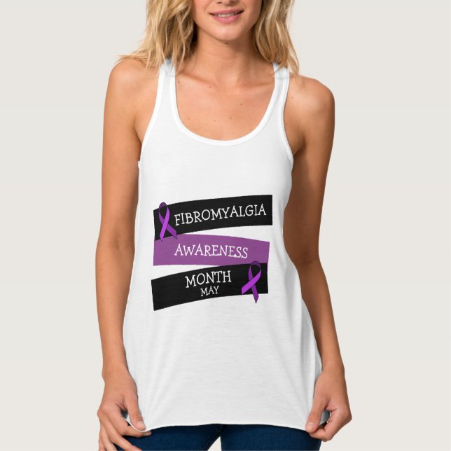 May is Fibromyalgia Awareness Month Ribbon Shirt (Front)