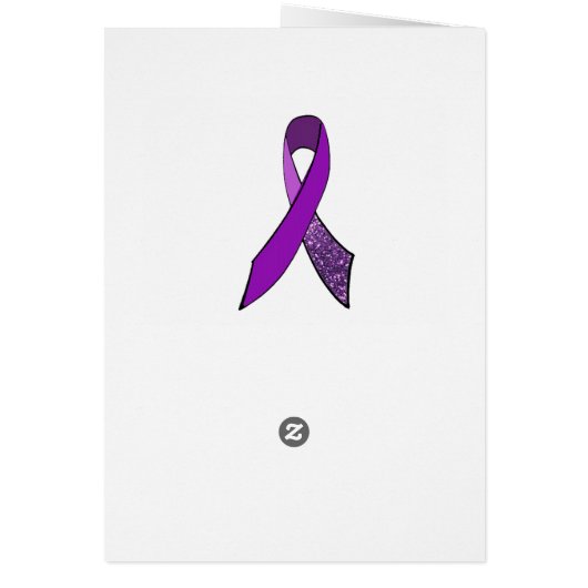 May is Fibromyalgia Month Purple Ribbon Card (Back)
