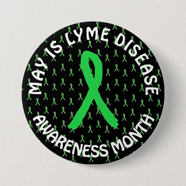 May is Lyme Disease Awareness Month Ribbons Button (Front)
