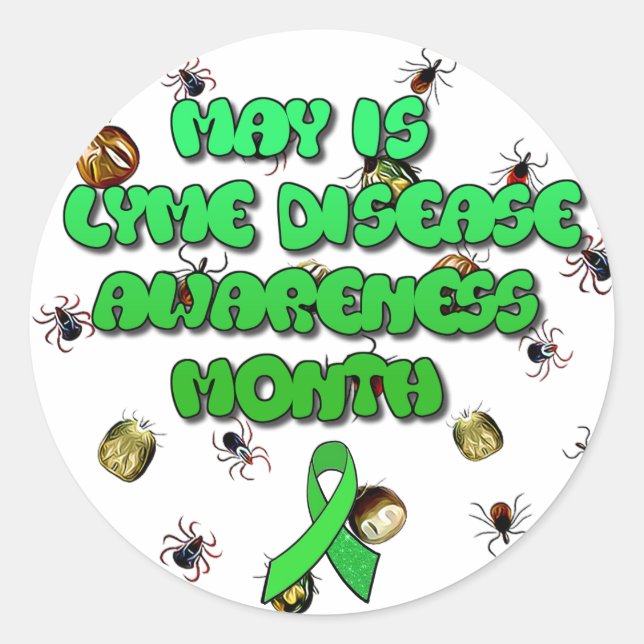May is Lyme Disease Awareness Month Stickers (Front)
