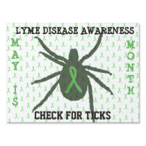 May is Lyme Disease Awareness  Month Tick Sign