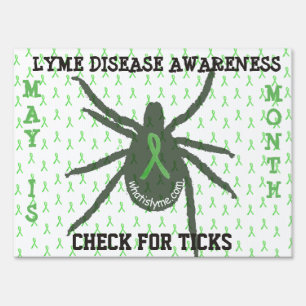 May is Lyme Disease Awareness Month Tick Sign