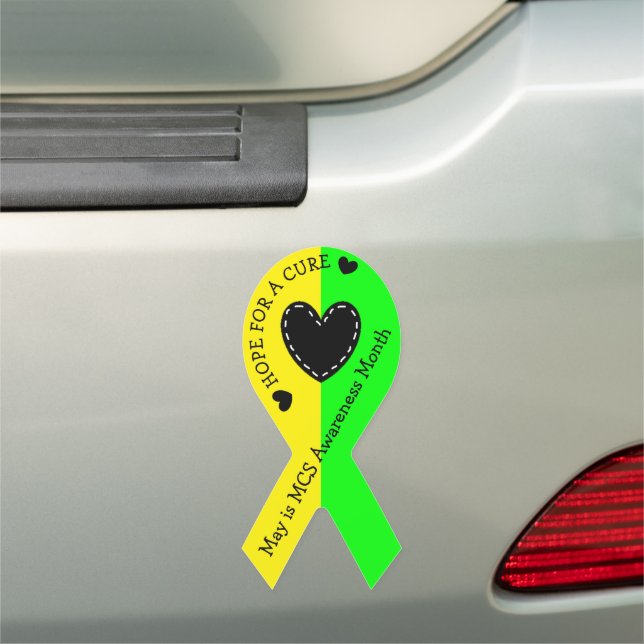 May is MCS Awareness Month Ribbon Car Magnet (In Situ)