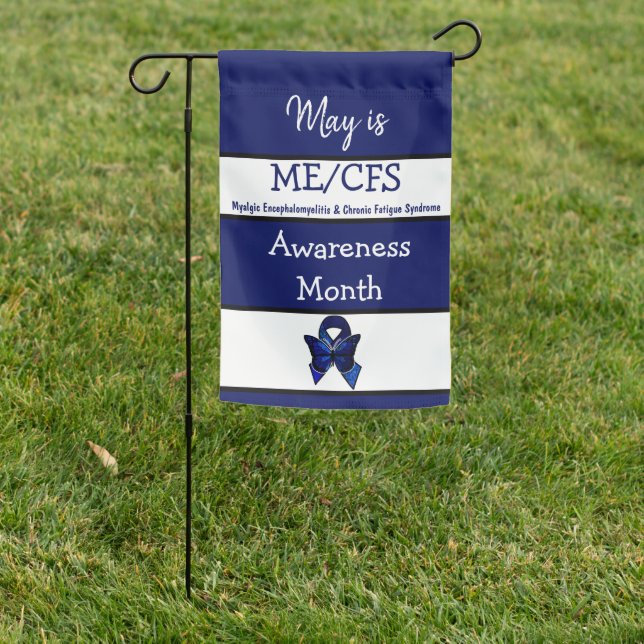 May is ME/CFS Awareness Month Garden Flag (In SItu)