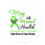 May is Mental Health Awareness Month Classic Round Sticker