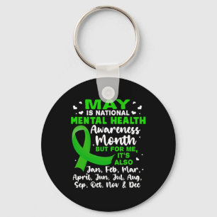 May Is National Mental Health Awareness Month Mens Keychain