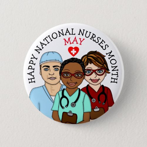 May is National Nurses Month    Button