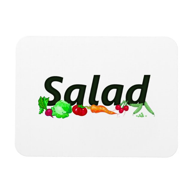May is National Salad Month with Vegetables Magnet (Horizontal)