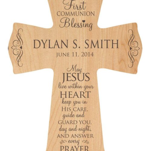 May Jesus Beautifully Crafted Maple Wall Cross