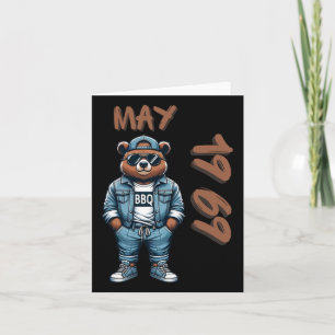 May King Grill Master Bear Bbq Lover Dad Birthday  Card