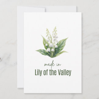 May Lily of the Valle Birth Flower Watercolor Invitation