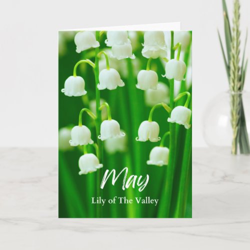 May Lily of The Valley Birth Month Flower Birthday Card