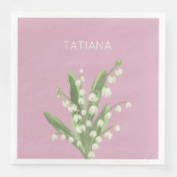 May Lily of the Valley Floral Bouquet Custom Name