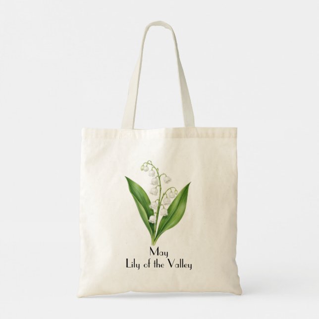 May Lily of the Valley Flowers  Tote Bag (Back)