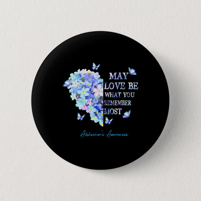 May Love Be What You Remember Most Alzheimer Aware Button (Front)