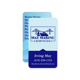 May Marine Services Customizable Logo QR Code URL Business Card