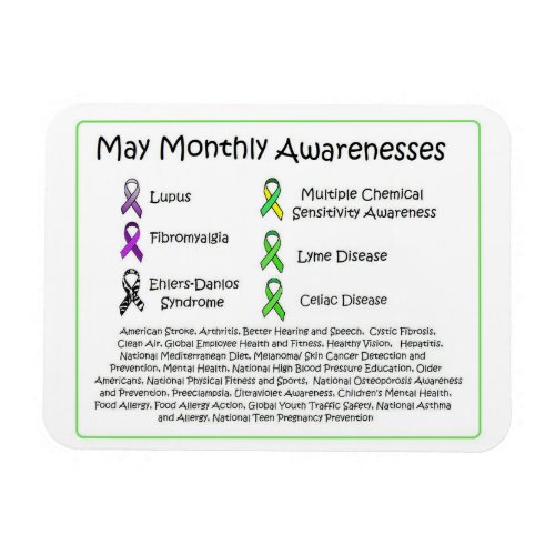 May Monthly Health Awareness  Magnet