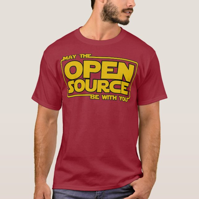 May Open Source programming funny devops linux T-Shirt (Front)