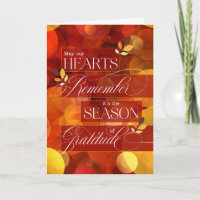 May Our Hearts Remember the Season of Gratitude Holiday Card