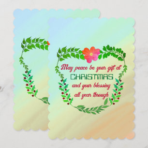 MAY PEACE BE YOUR GIFT AT CHRISTMAS Christmas Card