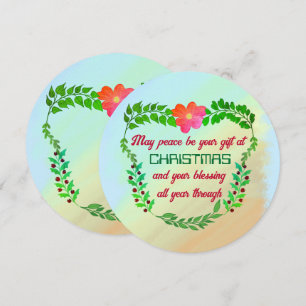 MAY PEACE BE YOUR GIFT AT CHRISTMAS Christmas Card