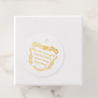 MAY PEACE BE YOUR GIFT AT CHRISTMAS FOIL FAVOR TAGS