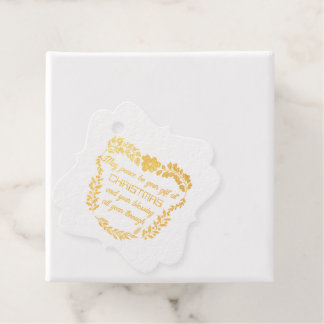 MAY PEACE BE YOUR GIFT AT CHRISTMAS FOIL FAVOR TAGS
