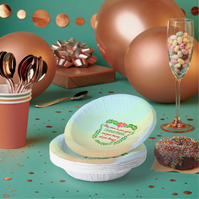 MAY PEACE BE YOUR GIFT AT CHRISTMAS  PAPER BOWLS (Multi)