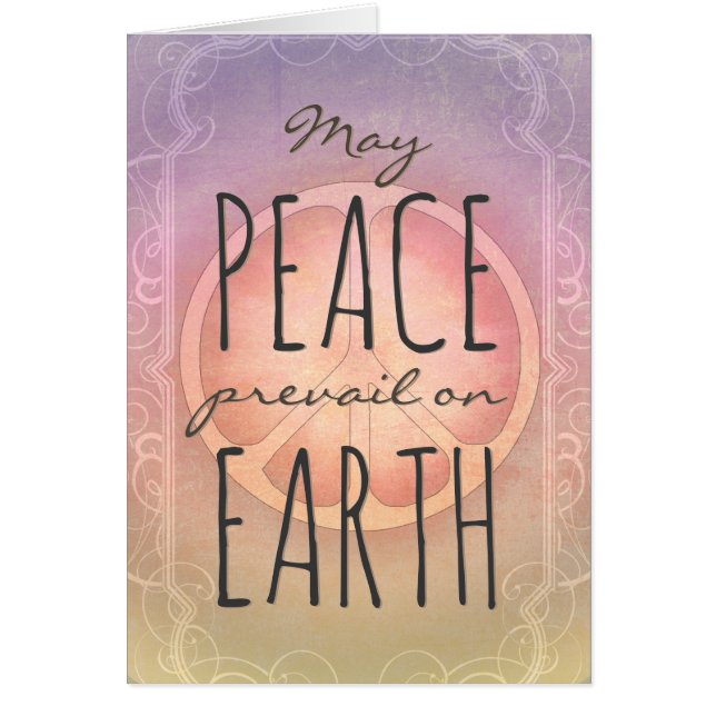 May Peace prevail on Earth Cards (Front)