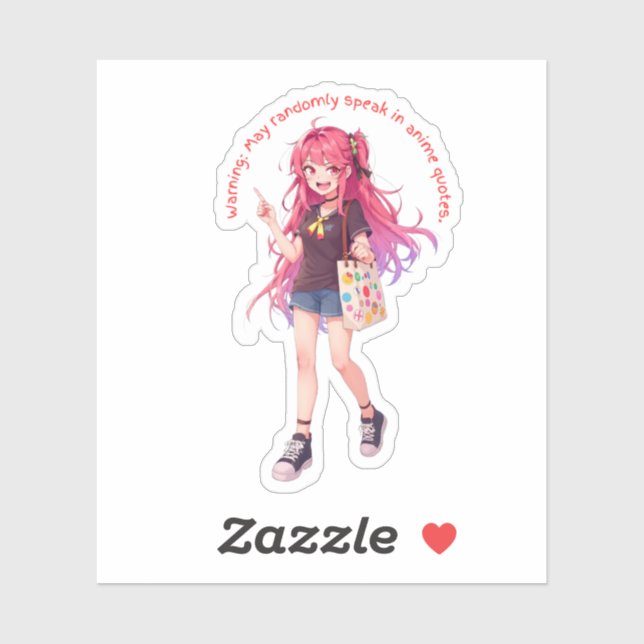 May randomly speak in anime quotes sticker (Sheet)