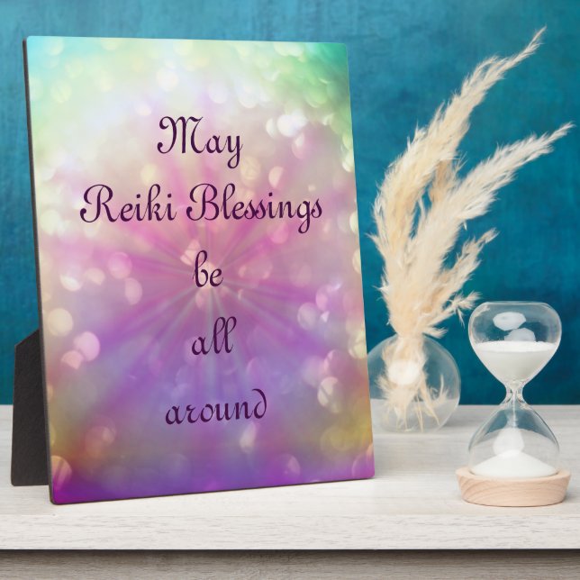 May Reiki Blessings be all around Plaque (Side)