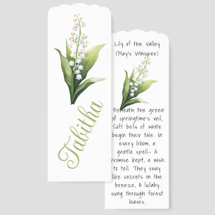 May’s Grace: Lily of the Valley Birth Flower Bookmarks