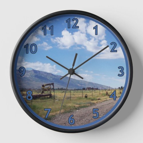May Sky over Ruby Mountains Clock