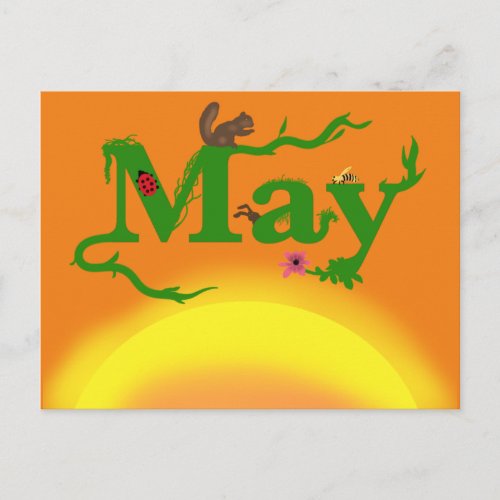 MAY SPRING MONTH by Slipperywindow Postcard