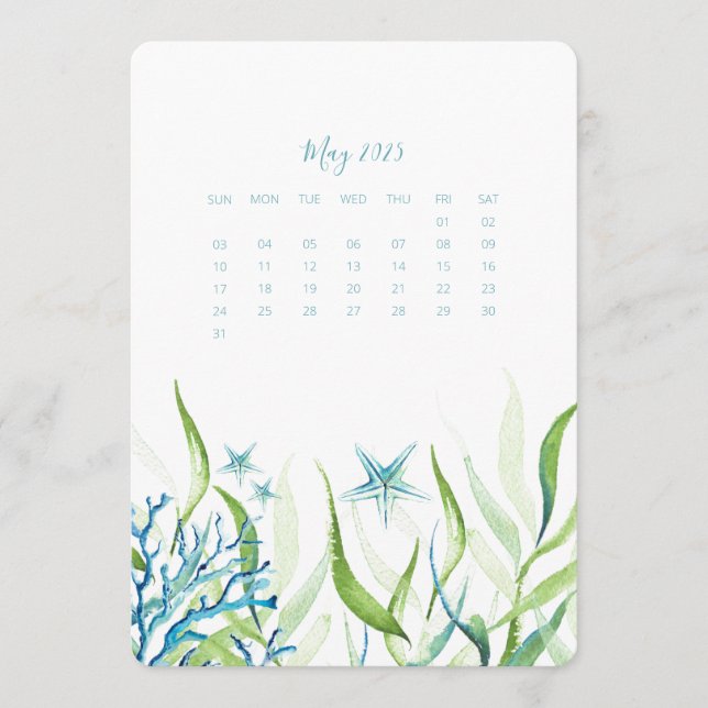 May Stand Alone Calendar Under the Sea (Front)
