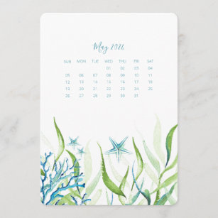 May Stand Alone Calendar Under the Sea