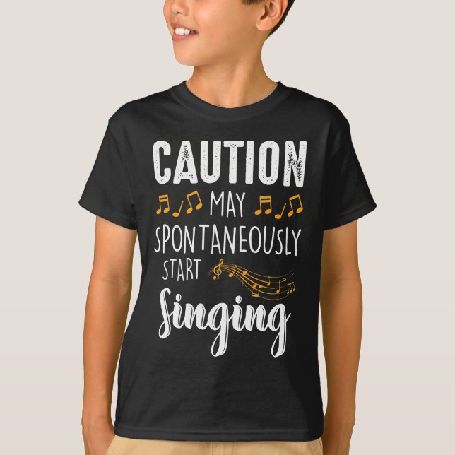 May Start Singing - Musician Choir Singer Music Ba T-Shirt (Front)
