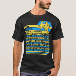 May Taurus Facts Zodiac Sign Sunflower Astrology   T-Shirt