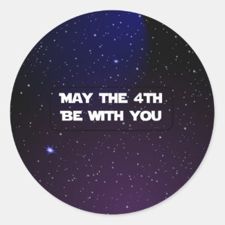 May the 4th Be With You Classic Round Sticker